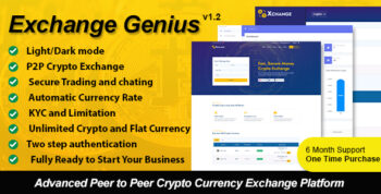Exchange Genius - Advanced Peer to Peer Crypto Currency Exchange Platform