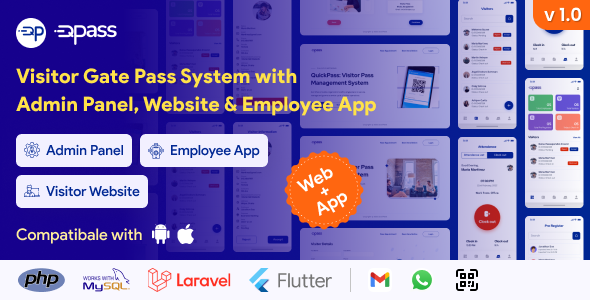 QuickPass – Visitor Gate Pass System with Admin Panel, Website & Employee App 2.4