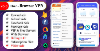 THAR - VPN Browser | VPN High Secure | VPN Subscription Plan | Admob Ads