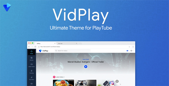 VidPlay – The PlayTube Theme 3.1