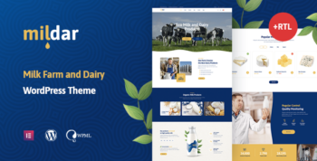 Mildar - Dairy Farm & Milk WordPress Theme + RTL 1.0.3