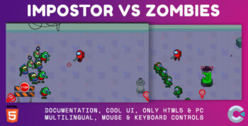 Impostor Vs Zombies. Html5 Game .c3p (Construct 3)