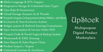 UpStock - Multipurpose Digital Product Marketplace