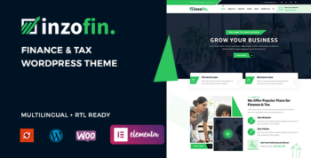 Inzofin – Finance & Tax WordPress Theme 1.0.7
