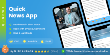2 App Template| Online News App| Blog App, Magazine App| QuNews