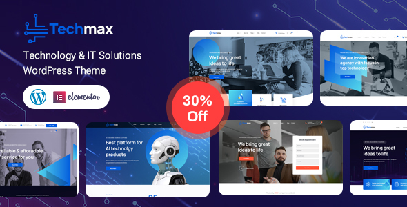 Techmax - Business Technology IT Services WordPress Theme 1.2.2