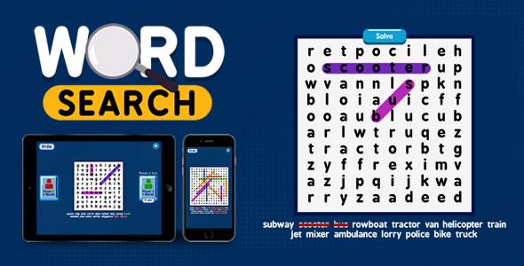 Word Search - HTML5 Game 2.1