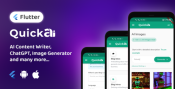 QuickAI - AI Content Writer, Image Generator, ChatGPT Flutter APP 3.0