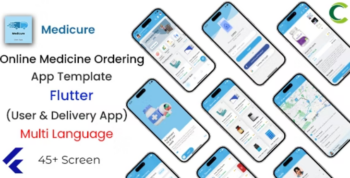 Online Medicine Ordering App Template in Flutter | 2 Apps | User App + Delivery App | Medicure