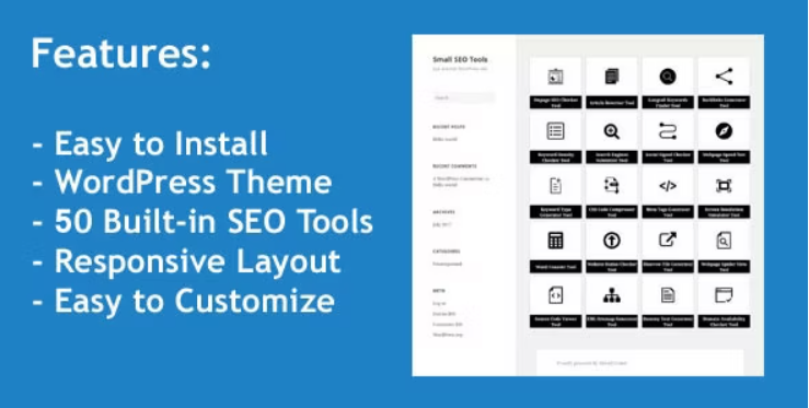 50 Small SEO Tools WordPress Theme 26 July 2023