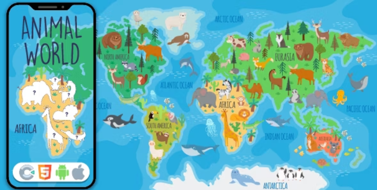 Animal World - HTML5 Game, Construct 3