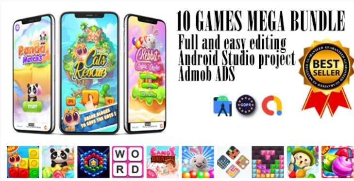 Bundle 10 Games (Admob + Android Studio)