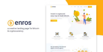 Enros - BitCoin & Cryptocurrency Landing Page 12 October 2020