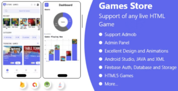 Games Store app - All in One Game app | Admob | Push Notification | Android 15 July 2023