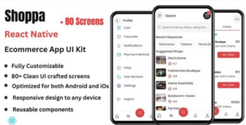 Shoppa - React Native ECommerce App Template UI Kit with Admin App and Multi Vendors Support