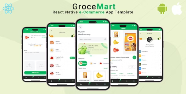 GroceMart | React Native eCommerce App Template