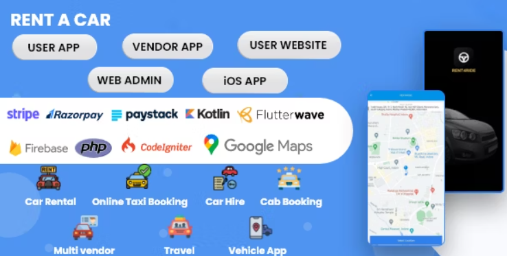Car rental | Car hire| Cab booking | Online Taxi Booking App | Travel | Vehicle app 17 October 2023