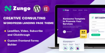 Zungo - Creative Consulting Business WordPress Landing Page Theme 1.0.4