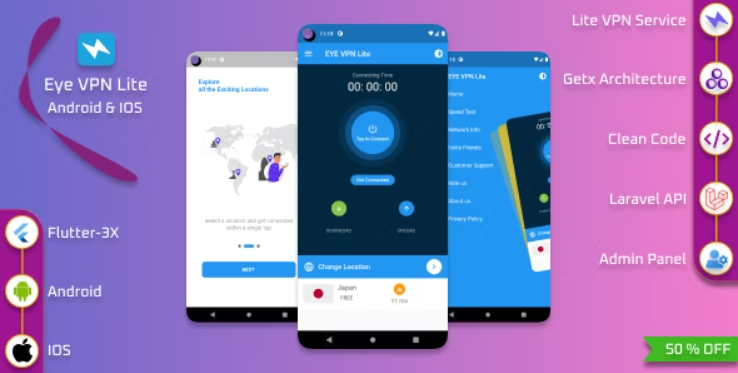 EYE VPN Lite Flutter VPN Application With Web Admin Panel 22 December 2023