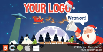 Flying Santa's Helpers - HTML5 Game Template (C3p)