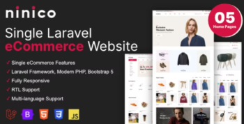Ninico – Minimal Laravel eCommerce Shop 1.8.7