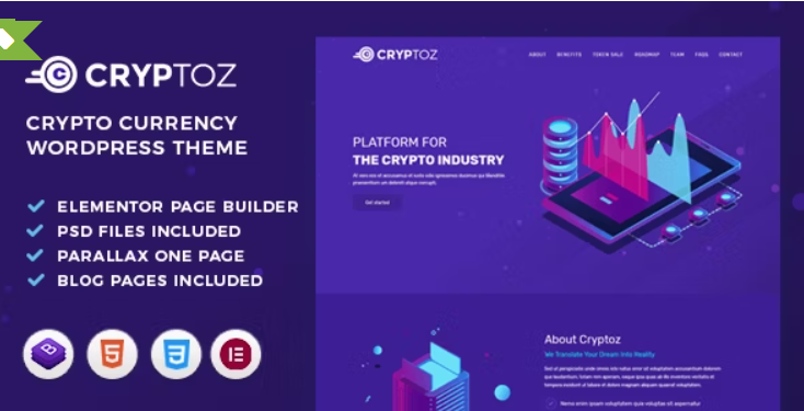 Cryptoz | ICO And Crypto WordPress Theme