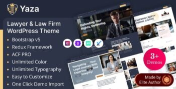 Yaza - Law Firm & Legal Services WordPress Theme 1.4