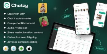Chatzy - Whatsap Clone Chat & Call App | User App | Web App | Admin App | Inapp Subscription 1.0.11