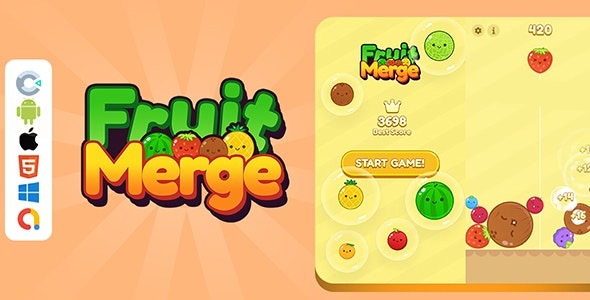 Watermelon Fruit 2048 - HTML5 Game (Construct 3)