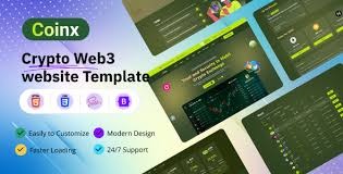Coinx - Crypto Web3 Website React Next JS Tailwind CSS Template
