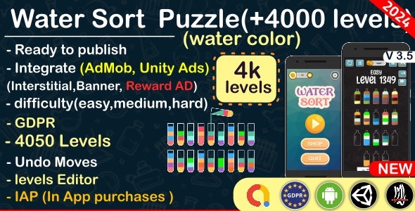 Water Sort Puzzle, liquid sorting (complete unity game +AdMob) 3.5.1