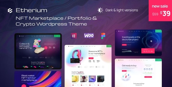 Etherium | NFT Marketplace & Crypto WordPress Theme 1.0.3