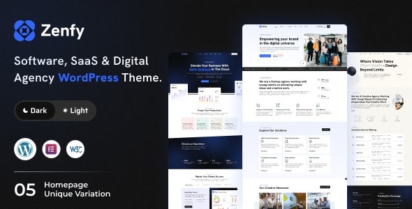 Zenfy - Software, SaaS & Digital Agency WordPress Theme 1.1