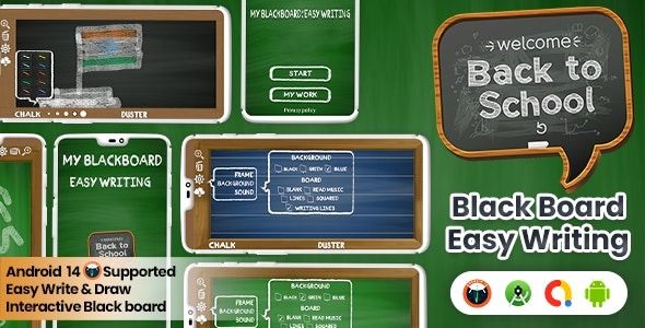 Black Board Easy Writing, Easy Write & Draw, Interactive Black board
