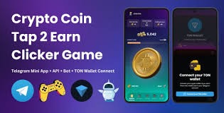 Crypto Coin Tap-2-Earn Clicker Game With Telegram Mini App + API + Bot + TON Wallet Connect