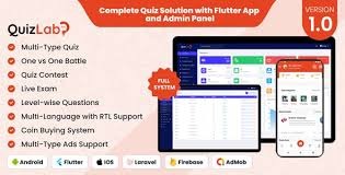 QuizLab – Complete Quiz Solution with Flutter App and Admin Panel 2.0