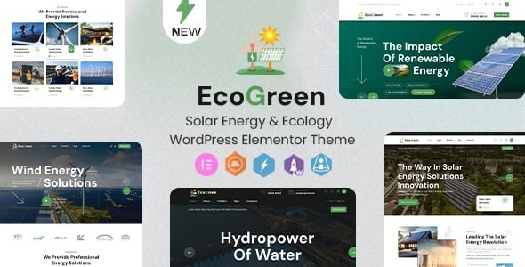 Ecogreen - Solar Energy & Ecology WordPress Elementor Theme 1.0.4