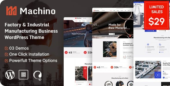 Machino – Factory & Industrial WordPress Theme 1.1