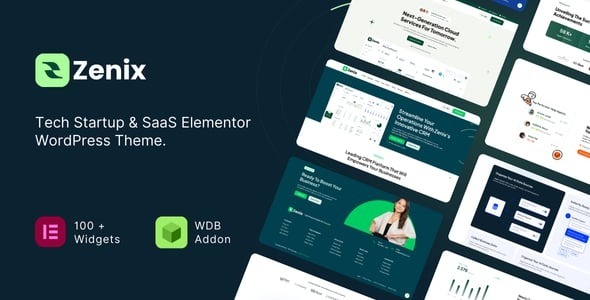 Zenix – Tech Startup & SaaS Elementor WordPress Theme 3.0