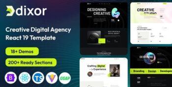 Dixor – Creative Digital Agency React JS Template (React 19) 1.2