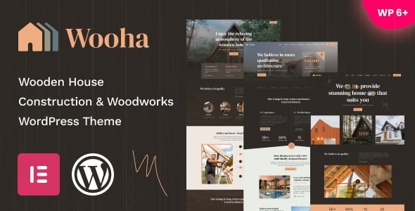 Wooha – Wooden House Construction & Woodworks WordPress Theme 1.07