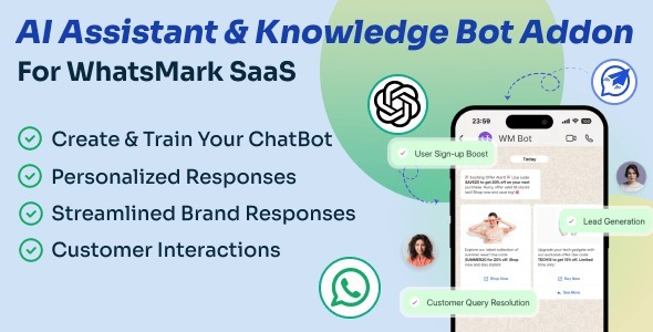 AI Assistant & Knowledge Bot Addon for WhatsMarkSaaS 1.0.1