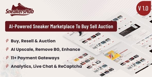 SneakersHub - AI-Powered Sneaker Marketplace to Buy Sell Auction