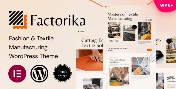 Factorika – Fashion & Textile Manufacturing WordPress Theme 1.07