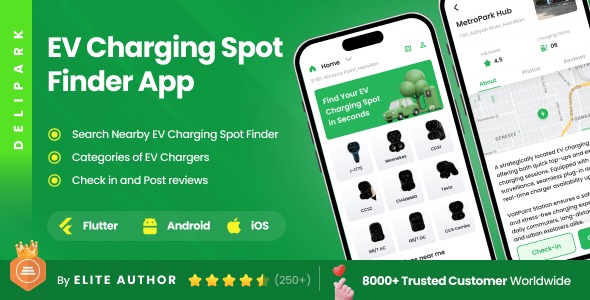2 App Template | EV Charging Spot Finder | Smart EV Charging Management | DeliCharge