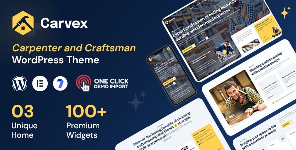 Carvex – Carpenter and Craftsman WordPress Theme 1.0.1
