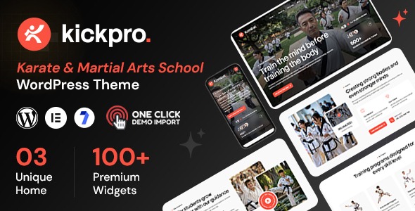 Kickpro – Karate & Martial Arts School WordPress Theme 1.0.2