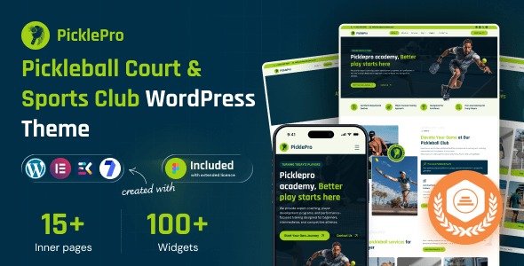 PicklePro – Pickleball Club & Sports WordPress Theme 1.1