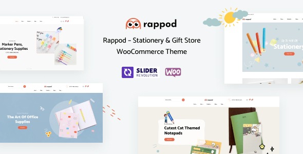 Rappod – Stationery & Gift Store WooCommerce WordPress Theme 1.1.8