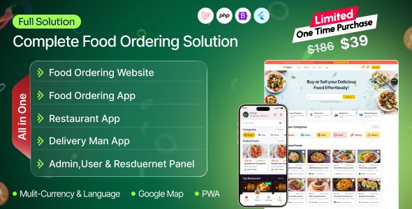 Foodigo – Multi Restaurant and Online Food Ordering System Marketplace ( Full Applications )